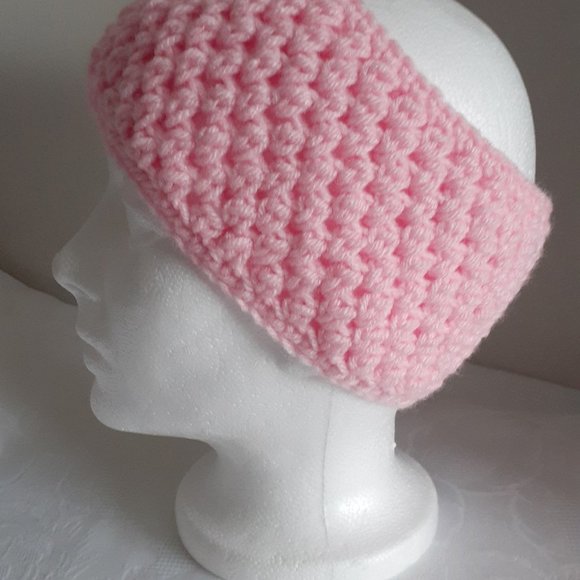 Pink Crochet Headband - Picture 6 of 6